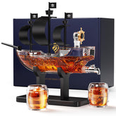 Kollea pirate ship decanter front view shows nautical centerpiece and display benefit