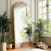 KOMCOTE front view of arched full-length mirror enhances outfit checks