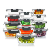 KOMUEE front view of full set with gray lids showing versatile sizes and organization