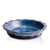 KOOV front view nebula blue pie plate showing elegant finish and presentation benefit