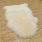Kopal front view of natural white sheepskin rug showing plush comfort