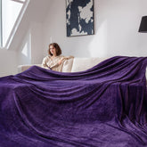 KORBLISS oversized king blanket front view shows full coverage and cozy look