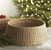 Kordes tree collar front view shows natural seagrass and farmhouse charm