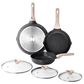 Kordisen front packaging showing full skillet set and lids, highlighting convenience