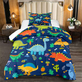 Kossmjx front view dinosaur comforter shows cheerful design and cozy appeal