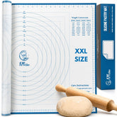 KPKitchen mat full front view showing printed guides and spacious surface for accurate baking