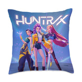 KPop Demon Hunters Huntrix pillow front view showcasing bold design and display appeal