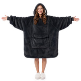 Krifey front view of oversized hoodie blanket showing full coverage and comfort