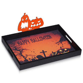 Krismax pumpkin tray front view showing decorative shape and serving surface benefit