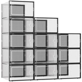 Kuject clear pack front view showing neat shoes and tidy storage benefit
