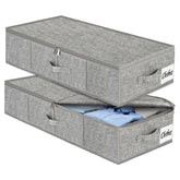 Kukikan front view of 2-pack underbed storage showcasing capacity and neat design
