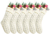 Kunyida front view of six ivory stockings showing matching design and display benefit