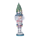 Kurt S. Adler front view showing pink silver costume and stance, ideal decorative focal point
