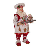 Kurt S. Adler front view showing gingerbread chef Santa as festive table accent