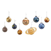 Kurt S. Adler front packaging showing nine planetary glass ornaments, ready to gift