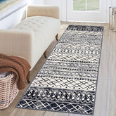 KUTA front view of runner showing boho pattern and neat edges for stylish entryways