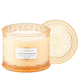 LA JOLIE MUSE embossed jar front view showing elegant décor and long-lasting fragrance