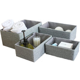 LA JOLIE MUSE four-pack front view showing grey baskets and neat storage benefit