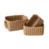 LA JOLIE MUSE front view of three desert baskets showing coordinated set and neat storage