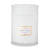 LA JOLIE MUSE jar front view showing elegant embossed design and floral scent benefit