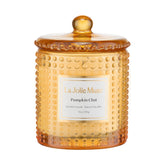 LA JOLIE MUSE front view of pumpkin chai candle adds seasonal warmth