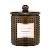 LA JOLIE MUSE front packaging showing hobnail glass and label, decorative appeal