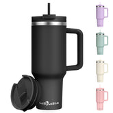 Labulabla front view black tumbler showing full 40oz capacity and sleek finish