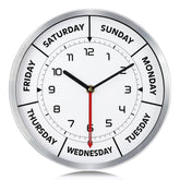 Lafocuse front face day clock showing time and weekday, clear readability benefit
