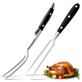 Lagarto front view of both forks showing set and durable stainless steel benefits