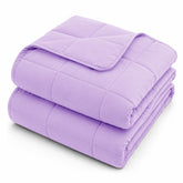L'AGRATY front view of 48x72 15lb weighted blanket showing coverage and finish