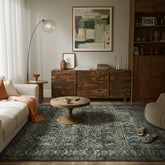 Lahome Margot front view showing boho green pattern and soft look for style
