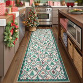 Lahome runner front view showing reindeer print and festive appeal