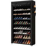 Laiensia front view assembled showing vertical shoe storage and tidy entryway