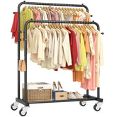 Laiensia front view full garment rack showing organized clothing benefit