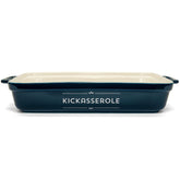 Laila and Lainey front view casserole dish showing navy finish and elegant shape for stylish serving