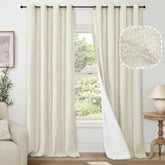 Lajode front view of two 52x84 panels showing clean exterior and blackout benefits