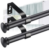 LAKEROD front view of two packaged rods showing rustic black color and included parts