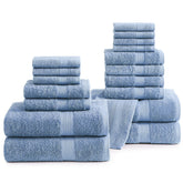 LANE LINEN folded towel set front view shows plush convenience