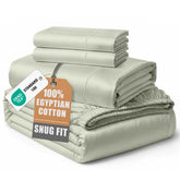LANE LINEN front packaging showing Mineral queen sheet set and benefits