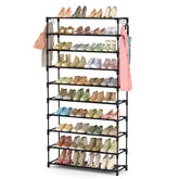 LANTEFUL front view tall shoe rack showing neat vertical storage benefit