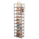LANTEFUL front view of tall shoe rack shows space-saving benefit