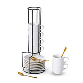 Lareina front view of the full espresso set showing neat presentation and organized storage