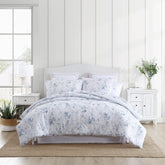 Laura Ashley front view of Belinda comforter showing floral design and cozy appeal
