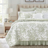 Laura Ashley front view of quilt showing pattern and quick styling benefit