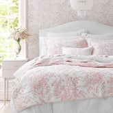 Laura Ashley twin quilt front view showing floral print and cozy look