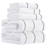 Lavish Home front view of folded 6-piece set showing clean white look and spa feel
