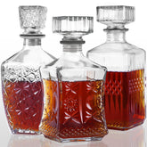 LAWADACH front view of three decanters showing coordinated styling and gifting benefit
