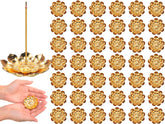 Layhit gold lotus holder front view showing elegant shape and ceremonial appeal