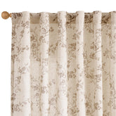 Lazzzy front view of two taupe floral panels showing full-length benefit
