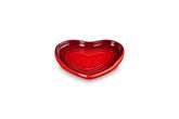 Le Creuset heart spoon rest front view showing Cerise color and tidy countertops benefit